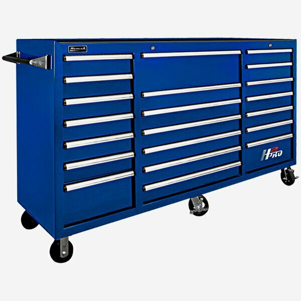 Homak H2Pro 72'' Blue 21-Drawer Roller Cabinet BL04021720 571BL04021720